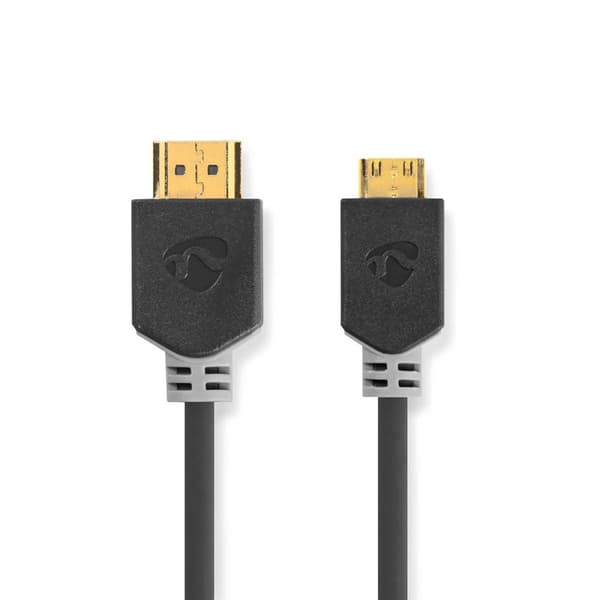 High Speed ​​HDMI ™ Kaapeli Ethernet | HDMI™ liitin | HDMI™ Mini | 4K@60Hz | 18 Gbps | 2.00 m | Pyöreä | PVC | Antrasiitti | Ikkunallinen laatikko