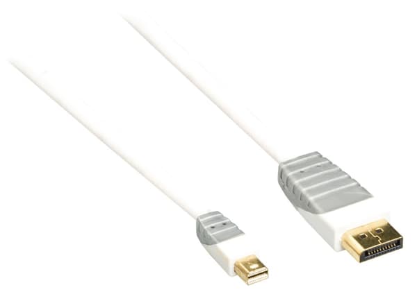 Mini Displayport-Kabel Mini DisplayPort-hane - DisplayPort hane 1.00 m Vit