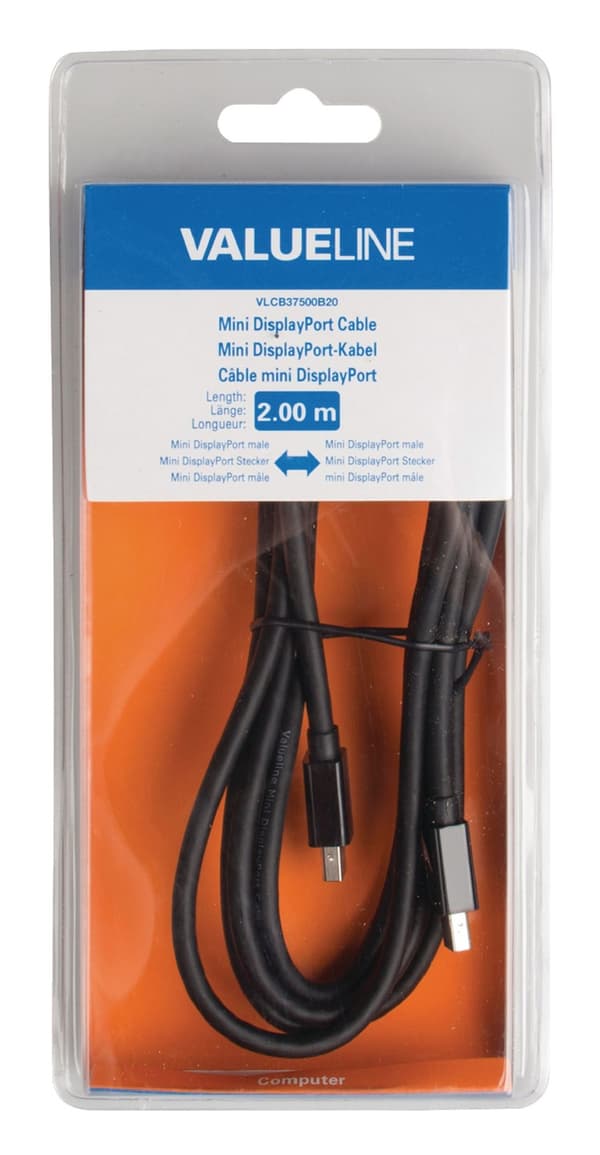 Mini Displayport-Kabel Mini DisplayPort-hane - Mini DisplayPort-hane 2.00 m Svart