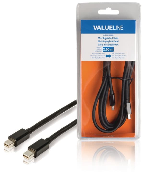 Mini Displayport-Kabel Mini DisplayPort-hane - Mini DisplayPort-hane 2.00 m Svart