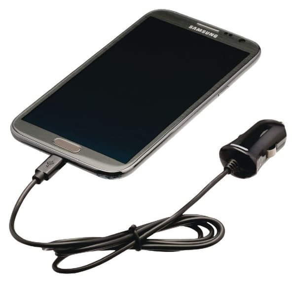 Biloplader 2.1 A Micro USB Sort Sort