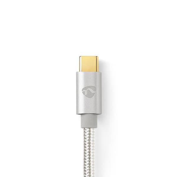 USB-kabel | USB 2.0 | USB-C™ Han | USB Micro-B han | 10 W | 480 Mbps | Guldplateret | 2.00 m | Runde | Flettet / Nylon | Aluminium | Cover Window Box