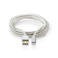 Miniatyrbild 3 av 9: Lightning Kabel | USB 2.0 | Apple Lightning, 8-stifts | USB-A Hane | 480 Mbps | Guldplaterad | 1.00 m | Rund | Flätad / Nylon | Aluminium | Kartong me