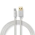 Miniatyrbild 4 av 9: Lightning Kabel | USB 2.0 | Apple Lightning, 8-stifts | USB-A Hane | 480 Mbps | Guldplaterad | 1.00 m | Rund | Flätad / Nylon | Aluminium | Kartong me