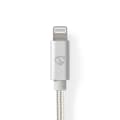 Miniatyrbild 6 av 9: Lightning Kabel | USB 2.0 | Apple Lightning, 8-stifts | USB-A Hane | 480 Mbps | Guldplaterad | 1.00 m | Rund | Flätad / Nylon | Aluminium | Kartong me