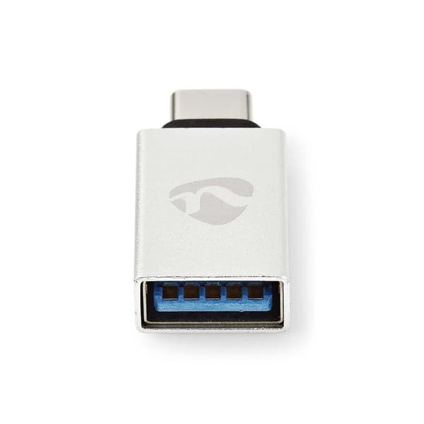 USB-C™ Adapter | USB 3.2 Gen 1 | USB-C™ Han | USB-A Hun | 5 Gbps | Runde | Nikkelplateret | Sølv | Cover Window Box