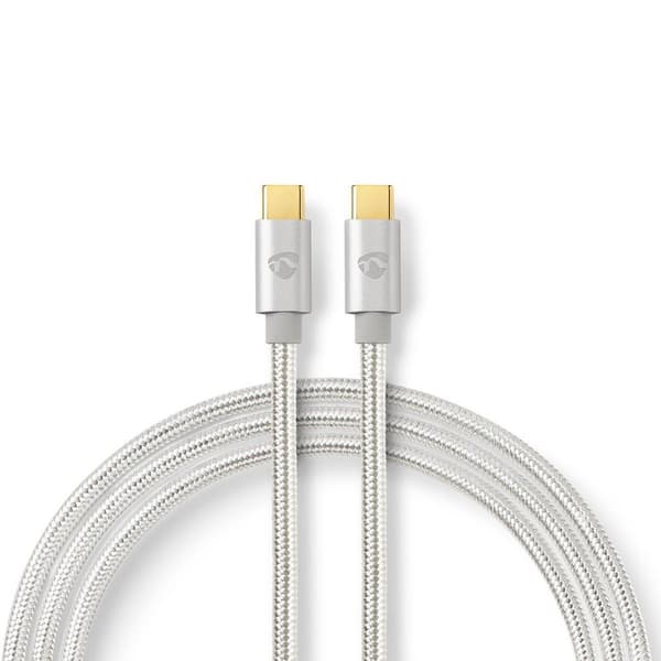 USB-kabel | USB 3.2 Gen 1 | USB-C™ Hane | USB-C™ Hane | 60 W | 4K@60Hz | 5 Gbps | Guldplaterad | 2.00 m | Rund | Flätad / Nylon | Aluminium | Kartong