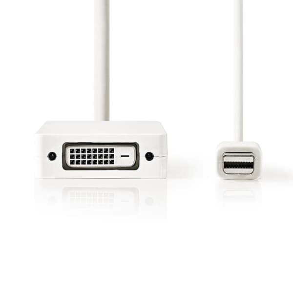 Mini Displayport-kabel | DisplayPort 1.2 | Mini DisplayPort Han | DisplayPort Hun / DVI-D 24+1-Pins Hun / HDMI ™ -inngang | 21.6 Gbps | Nikkel belagt