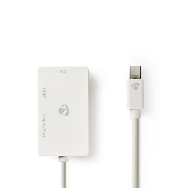 Mini Displayport-kabel | DisplayPort 1.2 | Mini DisplayPort Han | DisplayPort Hun / DVI-D 24+1-Pins Hun / HDMI ™ -inngang | 21.6 Gbps | Nikkel belagt