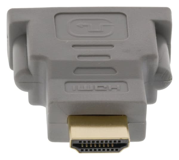 High Speed HDMI Adapter HDMI Kontakt - DVI-D 24+1p Hun Grå