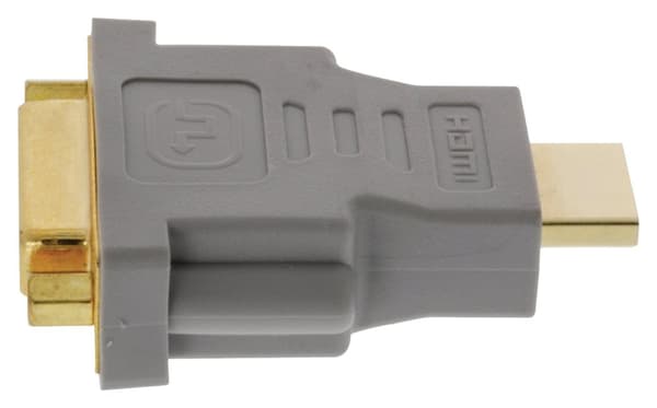 High Speed HDMI Adapter HDMI Kontakt - DVI-D 24+1p Hun Grå