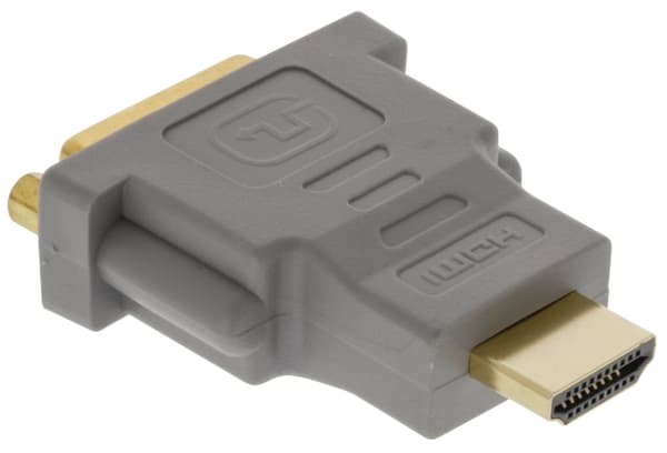 High Speed HDMI Adapter HDMI Kontakt - DVI-D 24+1p Hun Grå