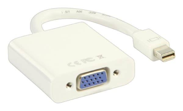 Mini Displayport Kabel Mini DisplayPort Han - VGA Hun 0.20 m Hvid
