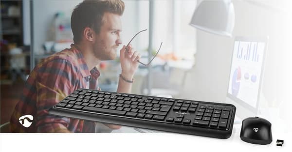 Mus og tastatur sæt | Trådløs | Mus og tastatur forbindelse: USB | 800 / 1200 / 1600 dpi | Justerbar DPI | QWERTZ | DE layout