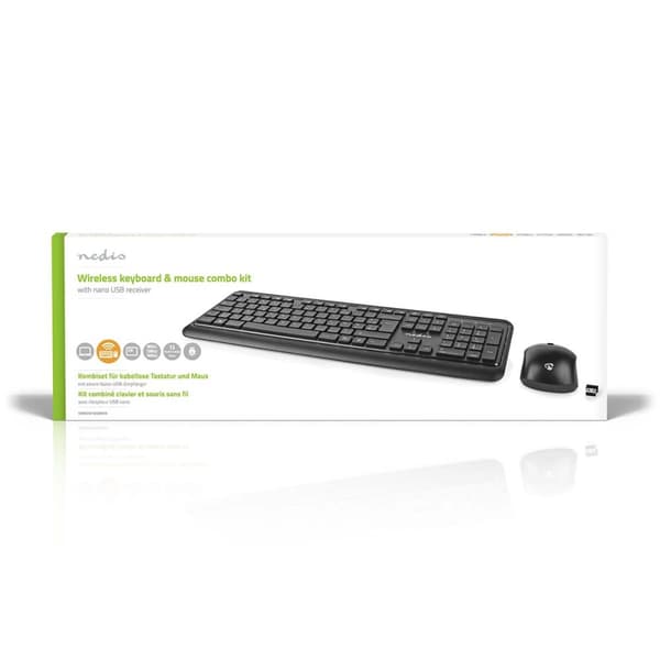 Mus och tangentbord | Trådlös | Mus- och tangentbordanslutning: USB | 800 / 1200 / 1600 dpi | Justerbar DPI | AZERTY | FR Layout