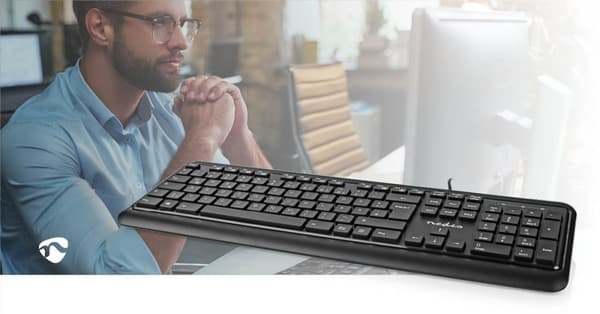 Wired Keyboard | USB-A | Multimedia | QWERTZ | DE layout | Numerisk tastatur