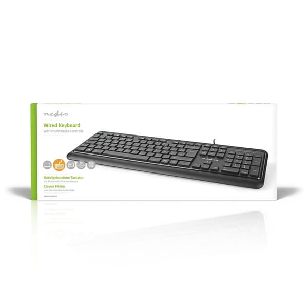 Trådat Tagentbord | USB-A | Multimedia | AZERTY | FR Layout | Numeriskt tangentbord