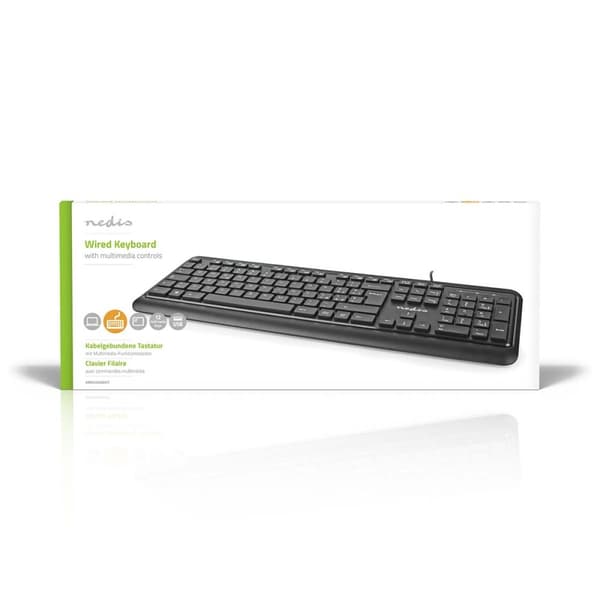 Wired Keyboard | USB-A | Multimedia | QWERTY | IT layout | Numerisk tastatur