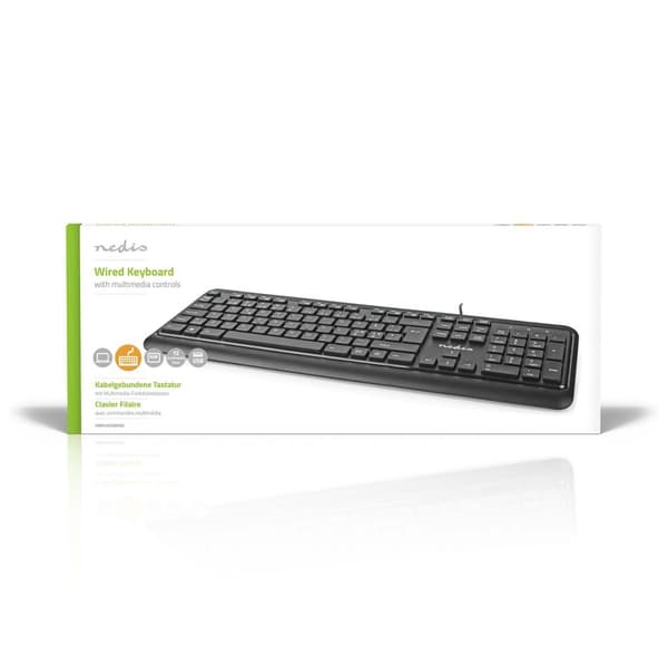 Wired Keyboard | USB-A | Multimedia | QWERTY | ND layout | Numerisk tastatur