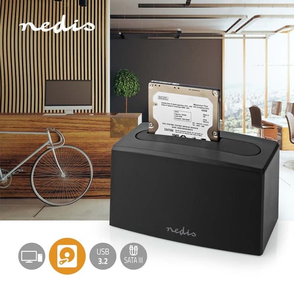 Hard Disk Docking stasjon | USB 3.2 Gen1 | USB Type-A | 1 Disk | 2.5 / 3.5 " | USB 3.2 Gen1 | Docking | Desktop