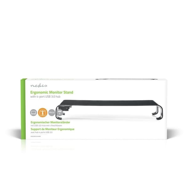Monitor Stand | Ergonomisk: Yes | Maksimal bæreevne: 18 kg | Universal | USB-hub | Justerbar høyde: Nei