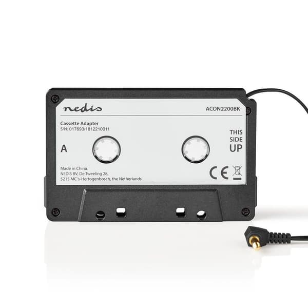 Bilstereo Aux Cassette Adapter | 3.5 mm | Kabellengde: 1.00 m | Sort