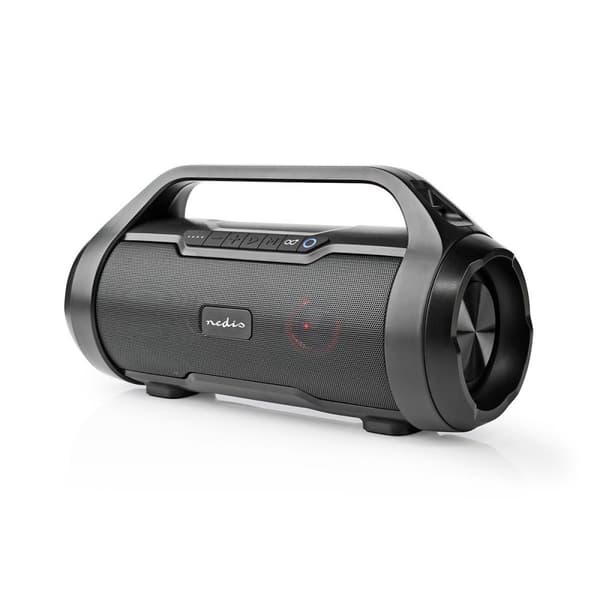 Bluetooth® Party Boombox | 6 timmar | 2.0 | 120 W | Uppspelning av media: AUX / Micro SD / USB | IPX5 | Synkroniseringsbar | Bärhandtag | Festljus | S