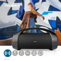 Miniatyrbilde 2 av 9: Bluetooth® Party Boombox | 6 timer | 2.0 | 50 W | Media avspilling: AUX / USB | IPX5 | Linkable | Bære håndtak | Party lys | Sort
