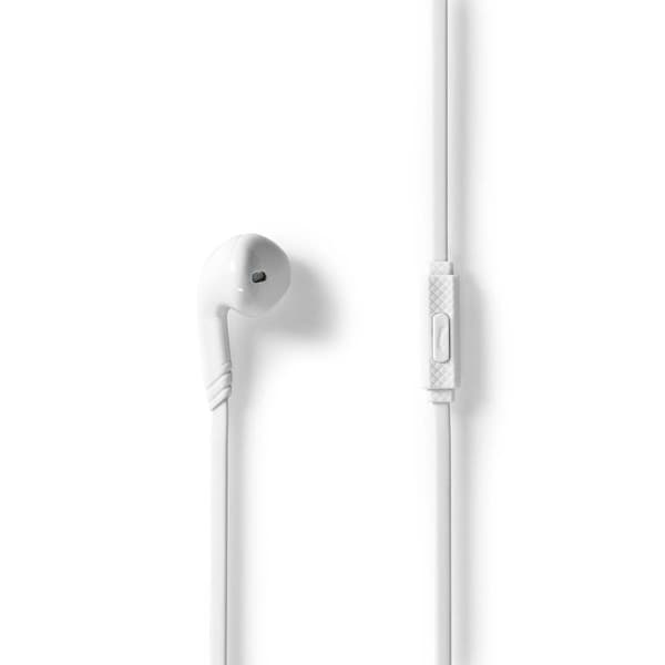 Langalliset Kuulokkeet | 3.5 mm | Kaapelin pituus: 1.20 m | Sisäänrakennettu mikrofoni | Äänenvoimakkuuden Säätö | Valkoinen