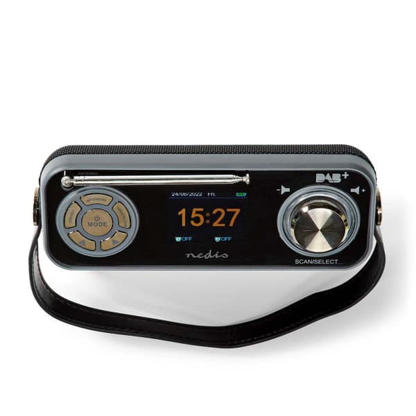 DAB+ Radio | Borddesign | DAB+ / FM | 2.4 " | Farveskærm | Batteri / Strømforsyning | Digital | 24 W | Bluetooth® | Hovedtelefonudgang | Vækkeur | Sle