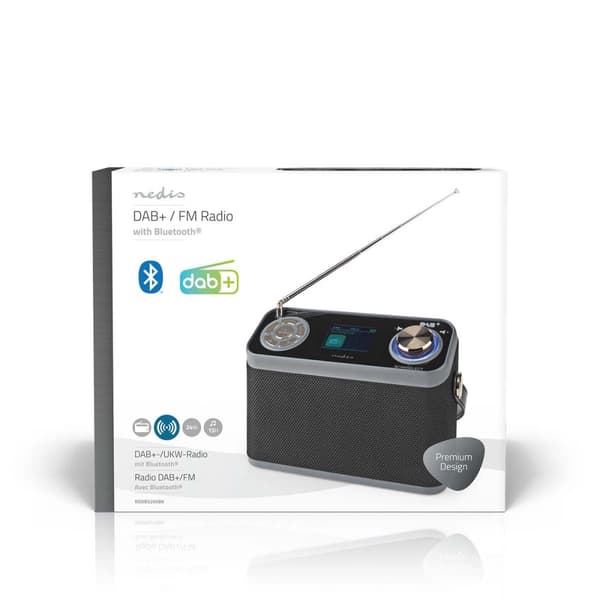 DAB+ Radio | Borddesign | DAB+ / FM | 2.4 " | Farveskærm | Batteri / Strømforsyning | Digital | 24 W | Bluetooth® | Hovedtelefonudgang | Vækkeur | Sle