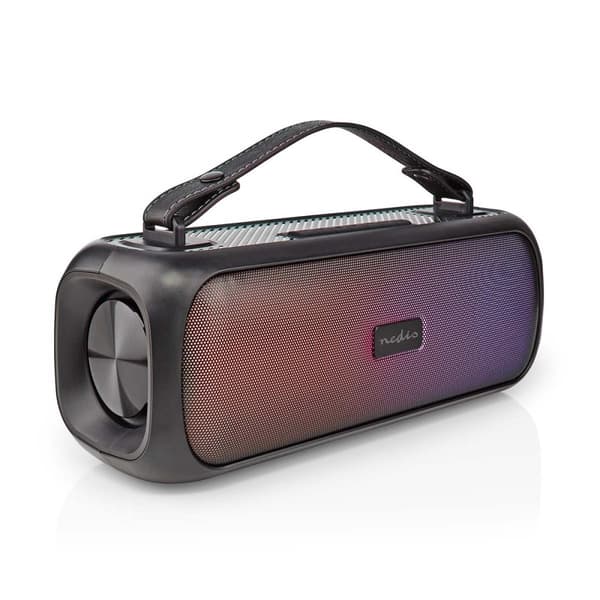 Bluetooth® Party Boombox | 4.5 timmar | 2.0 | 45 W | Uppspelning av media: AUX / USB | IPX5 | Synkroniseringsbar | Bärhandtag | Festljus | Svart