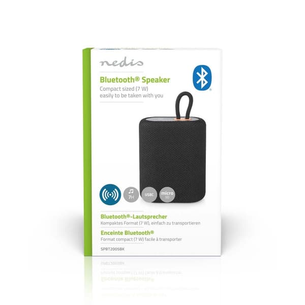 Bluetooth® Speaker | Maksimal batteritid: 7 timer | Håndholdt design | 7 W | Mono | Innebygd mikrofon | Linkable | Sort