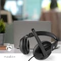 Pikkukuva 2 / 9: PC-headset | Over-Ear-kuulokkeet | Stereo | USB Type-A / USB Type-C™ | Kokoontaitettava Mikrofoni | Musta