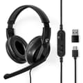 Pikkukuva 1 / 9: PC-headset | Over-Ear-kuulokkeet | Stereo | USB Type-A / USB Type-C™ | Kokoontaitettava Mikrofoni | Musta