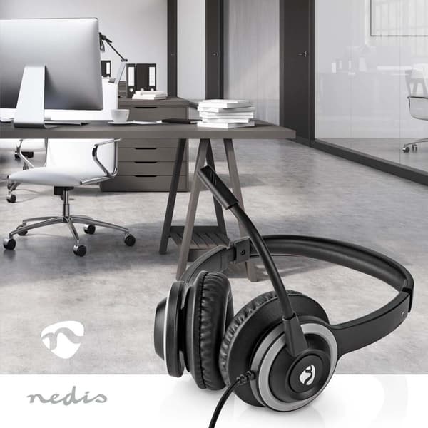 PC headset | On-Ear | Stereo | USB Type-A / USB Type-C™ | Vikbara Mikrofon | Svart