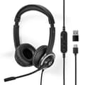 Miniatyrbild 1 av 9: PC headset | On-Ear | Stereo | USB Type-A / USB Type-C™ | Vikbara Mikrofon | Svart