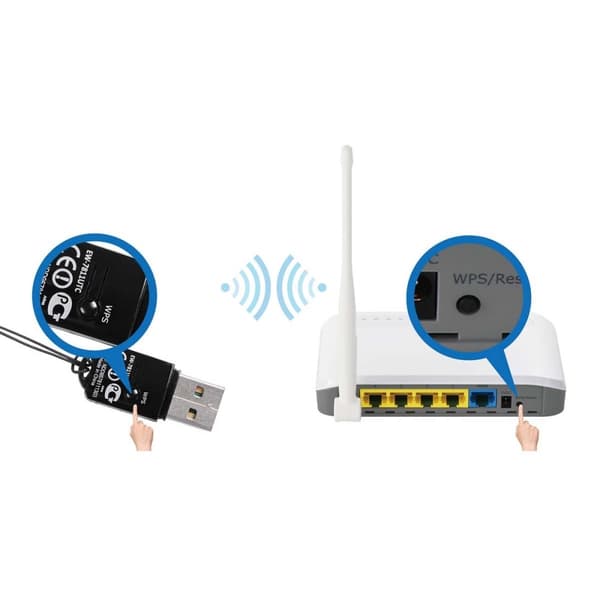 Trådlös USB-Adapter AC600 2.4/5 GHz (Dual Band) Svart