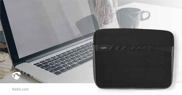 Notebook Väska | 15-16 " | Neopren | Antracit / Svart | 22 mm | 277 mm | 380 mm