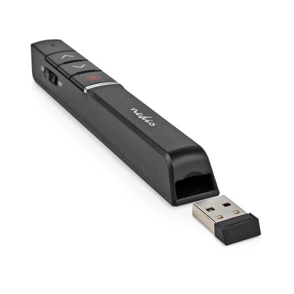 Præsentør | Laser pointer rækkevidde op til: 100 m | Trådløs rækkevidde op til: 30 m | Sort