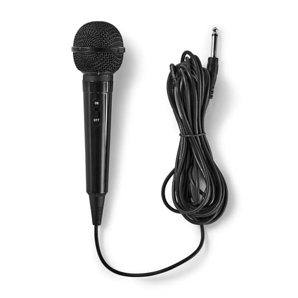 Mikrofon | Cardioid | Fast Kabel | 5.00 m | 80 Hz - 12 kHz | 600 Ohm | -75 dB | Indbygget on/off-knap (tænd/sluk) | Rejsetaske inkluderet | ABS | Sort
