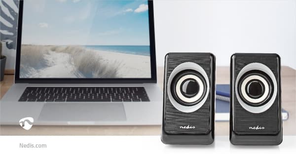 PC Kaiutin | 2.0 | 18 W | 3.5 mm uros | USB Virta | Äänenvoimakkuuden Säätö | Lähtöliitäntä