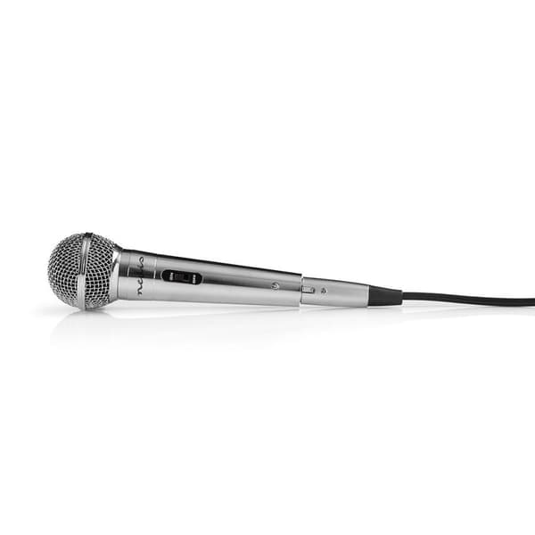Wired mikrofon | Kardioid | Avtakbar kabel | 5.00 m | 80 Hz - 13 kHz | 600 Ohm | -72 dB | Av/på-bryter | Metall | Sølv