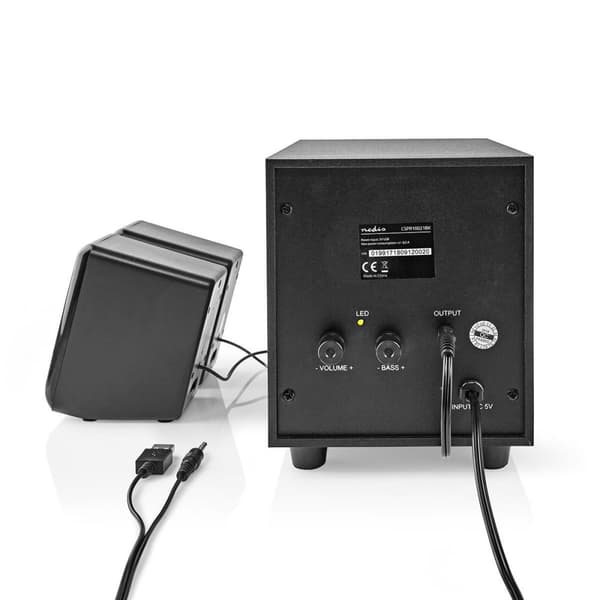 PC-högtalare | 2.1 | 33 W | 3.5 mm Hane | USB ström | Volymkontroll