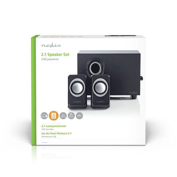 PC-högtalare | 2.1 | 33 W | 3.5 mm Hane | USB ström | Volymkontroll