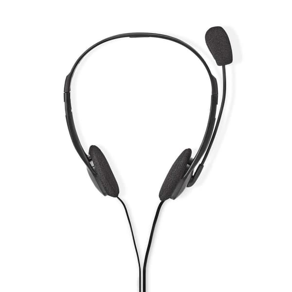 PC-headset | On-Ear-Kuulokkeet | Stereo | 2x 3.5 mm | Kokoontaitettava Mikrofoni | Musta