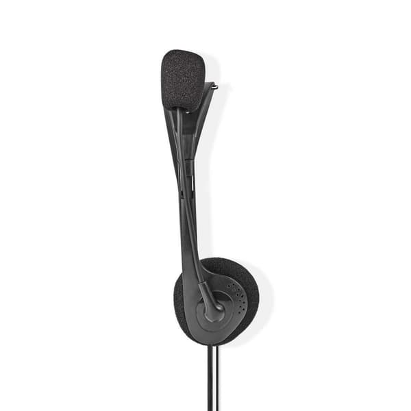 PC-headset | On-Ear-Kuulokkeet | Stereo | 2x 3.5 mm | Kokoontaitettava Mikrofoni | Musta