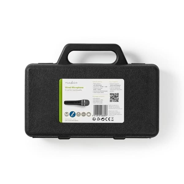 Trådad Mikrofon | Kardioid | Avtagbar kabel | 5.00 m | 50 Hz - 15 kHz | 600 Ohm | -72 dB | På / av-knapp | Resväska ingår | ABS / Aluminium | Grå / Sv