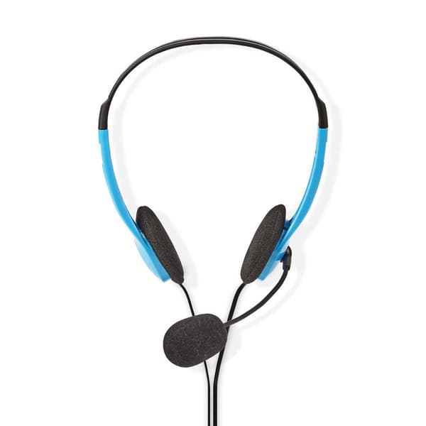 PC-hodesett | On-Ear | Stereo | 2x 3.5 mm | Fold-Away Mikrofon | Blå