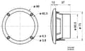 Miniatyrbilde 3 av 3: FR 8 WP - 4 Ohm (hvit) - Saltvannsbestandig 8 cm (3,3") full-range høyttaler